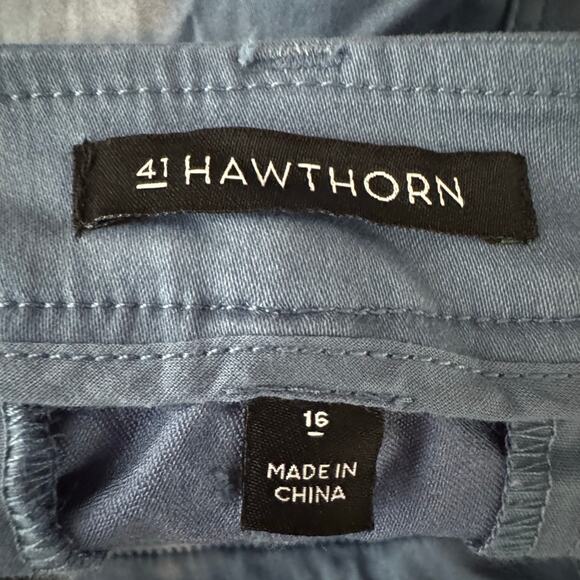41 Hawthorn Women’s Slant Pocket Pants Blue Cotton Blend Mid Rise NWT Size 16 - Picture 6 of 8